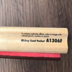 Mickey Mouse Seed Packet Rubber Stamp